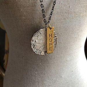 Diana Warner  Le Cancer - Fait Chier Disc necklace